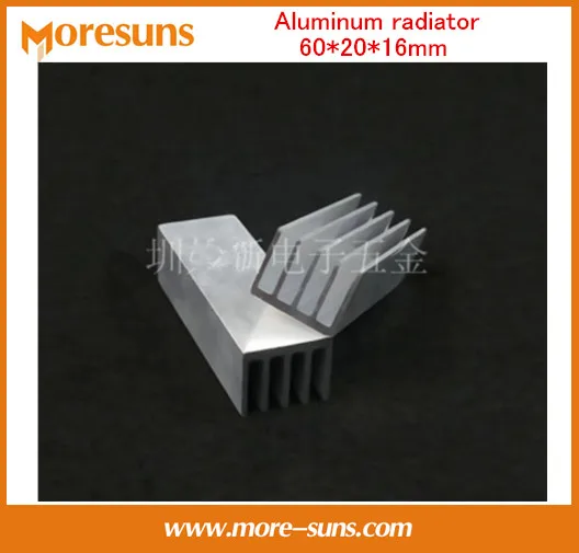 

20pcs 60*20*16mm Heatsink Radiator Cooler Cooling Fin Aluminum Heat Sink for LED,Power IC.Transistor,Components PCB