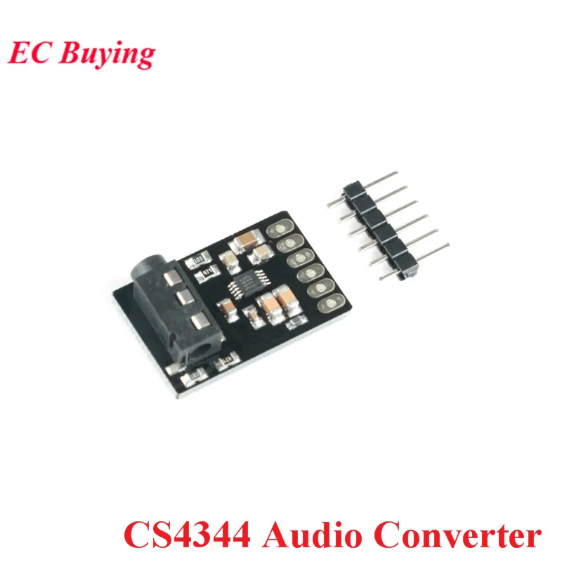 CS4344 D/A Digital to Analog Stereo Audio Converter Module with Linear Analog Low-pass Filter Auto-speed I2S Port CJMCU-4344