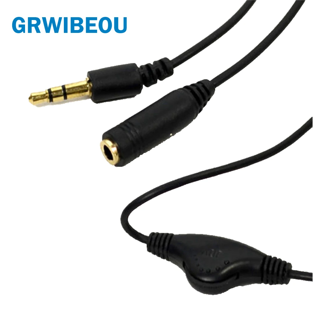 Hot Sale 3.5mm Jack AUX Male to Female Adapter Extender Cable M/F Audio Stereo Cord with Volume Control Earphone Headphone Wire