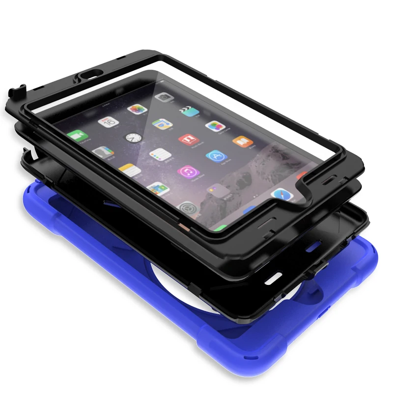 Case for iPad Mini 1 2 3 Shock Proof Full Body Cover Hand-held Handle Stand Armor Cover Case Capa Funda for iPad Mini 3 Mini 2 1