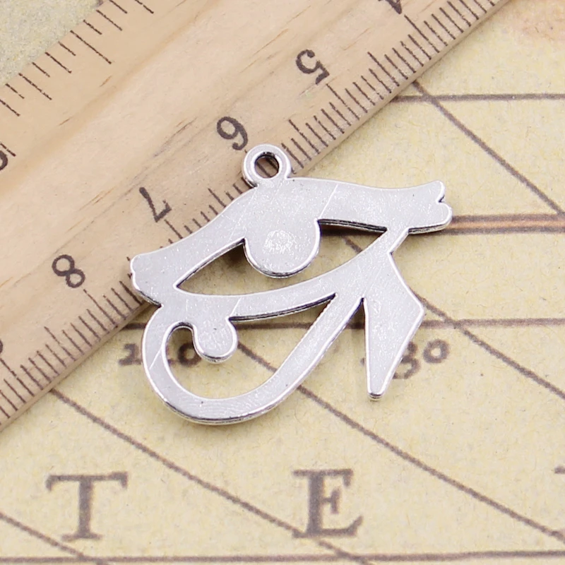 10pcs Charms Ancient Egypt Eye Of Horus 33x27mm Tibetan Bronze Silver Color Pendants Antique Jewelry Making DIY Handmade Craft