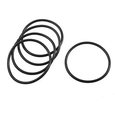 5 Pcs 70mm x 63mm x 3.5mm Flexible Black Rubber O Ring Oil Seal Gaskets