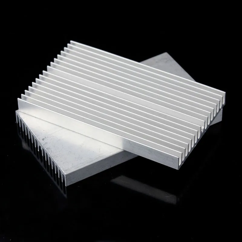 Gdstime 10pcs 100X60X10mm Heatsink Silver Tone Aluminum Cooler Radiator 100mm x 60mm x 10mm