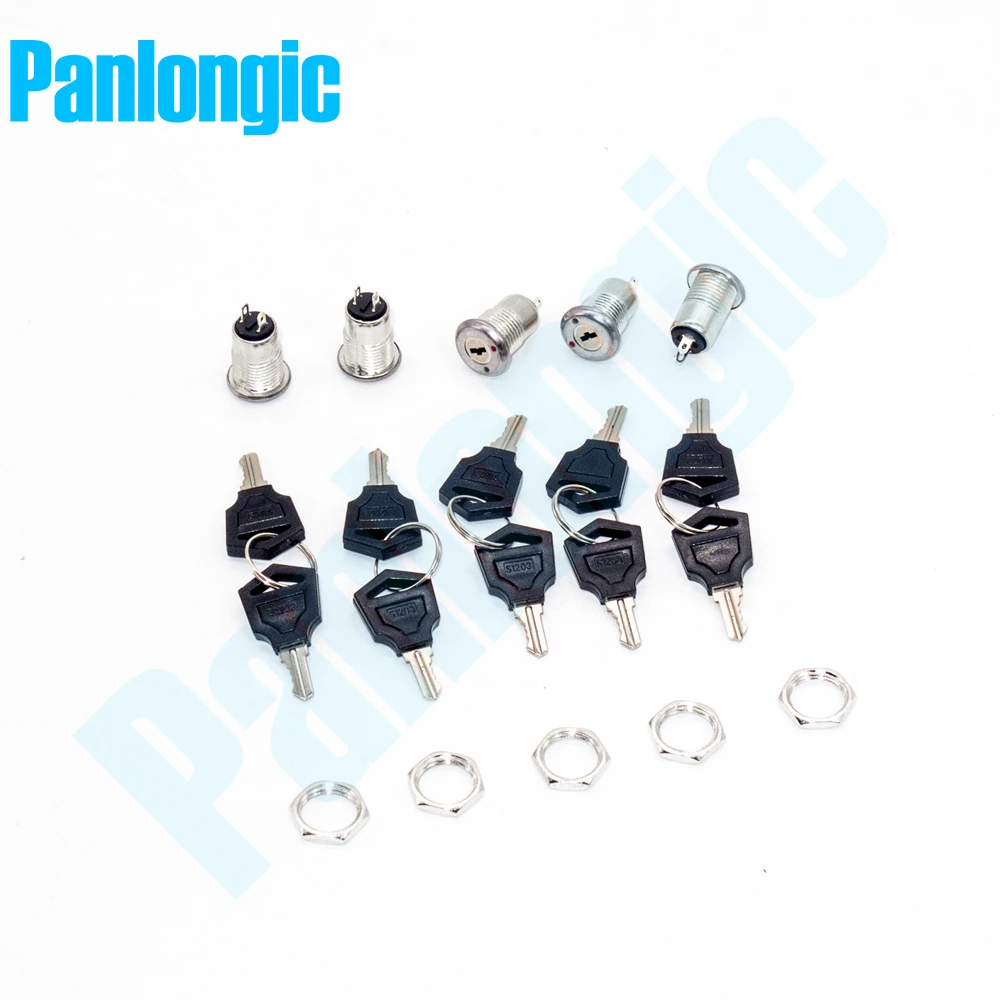 Panlongic 100pcs 12mm Mini Electronic Lock Electronic Switch Key Switch Lock Phone Switch KS-01