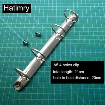 Hatimry A5 دفتر 3.5 و 4.5 سنتيمتر حلقات كليب 4 ثقوب الشظية اللون DIY بها بنفسك دفتر الموثق كليب الموردين المدرسة جمع ل RU
