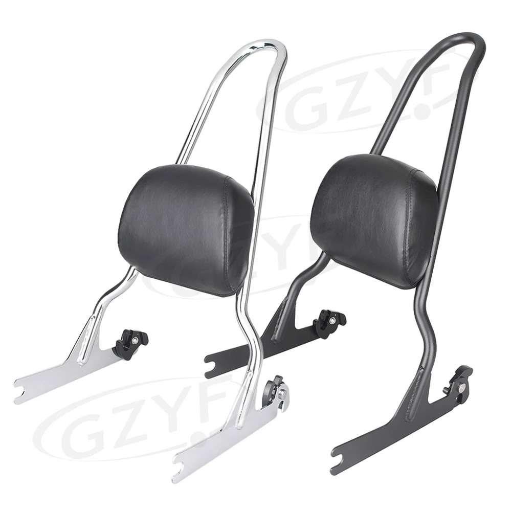 

Motorcycle Passenger Sissy Bar Backrest Pad Cushion Fits Harley Softail Fatboy 2007 2008 2009 2010 2011 2012 2013 2014 2015 2016