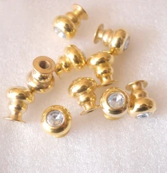 10PCS Small Gold Knobs Drawer Pulls 11x13mm Jewelry wooden box, Miniature Box Door Knob Pulls