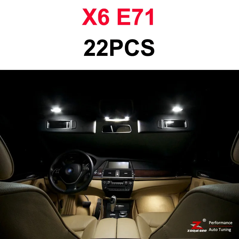 100% Perfect White Error Free Canbus LED bulb interior map dome light Kit for BMW X1 E84 X3 E83 F25 X5 E53 E70 X6 E71 (00-15)