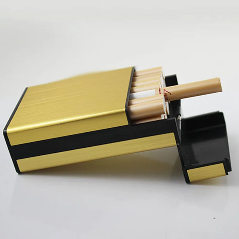 New Fashion Pipe Creative Personality Cigaret Case Slim Metal Cigarette Box Aluminum Gift Box Cigarette Holder Cigarette Case