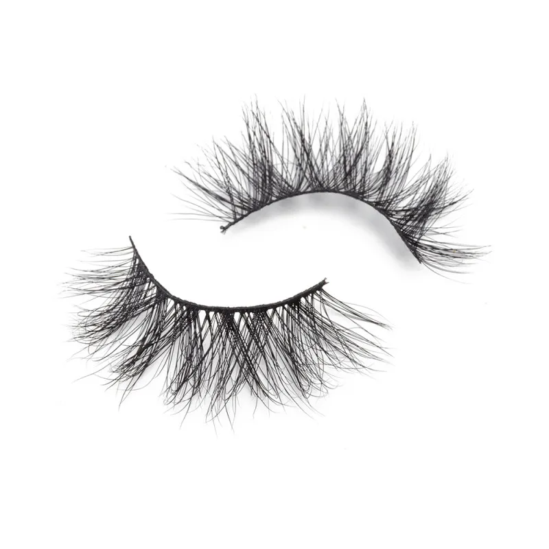 3D Mink Lashes 25มม.แถบขนตาปลอมธรรมชาติยาวนุ่มแต่ละต่อขนตาแต่งหน้าความงาม Gratis Ongkir