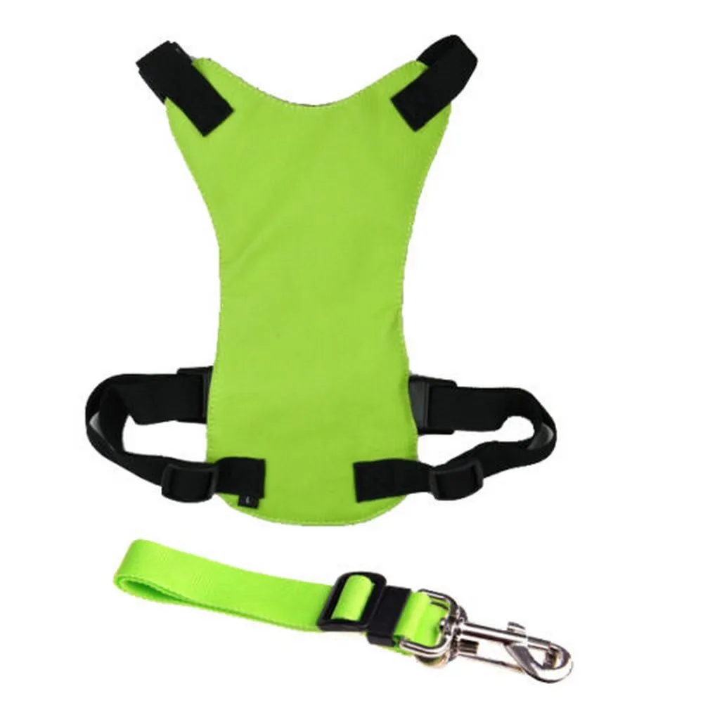 สัตว์เลี้ยงสายรัดคอด้วยรถความปลอดภัยเข็มขัดอัตโนมัติ Cat Dog Puppy สัตว์เลี้ยง Harness Leash ตะกั่วที่นั่งเข็มขัด11638