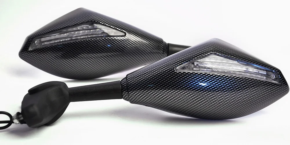 Carbon Mirror w/ Arrow Turn Signal For Suzuki GSXR 1000 1300 600 750 GSX 1400 600F 750F Katana Hayabusa 1300R 1300RZ Limited