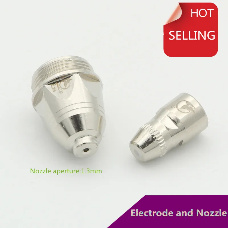 

1PCS YT338 P80 1.3mm Plasma cutting nozzle LGK-100 P80 Electrode and nozzle 2.0mm hafnium silk Free Shipping