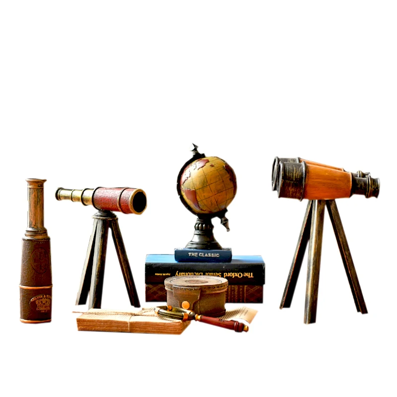 European Retro Creative Support Telescope, Living Room, Study Clubs, Wine Cooler, Desktop Decorative Ornaments, Props - Image 5
