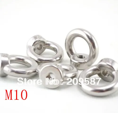 

5PC M10 Metric Threaded Eyes Nuts 304 Stainless Steel Lifting