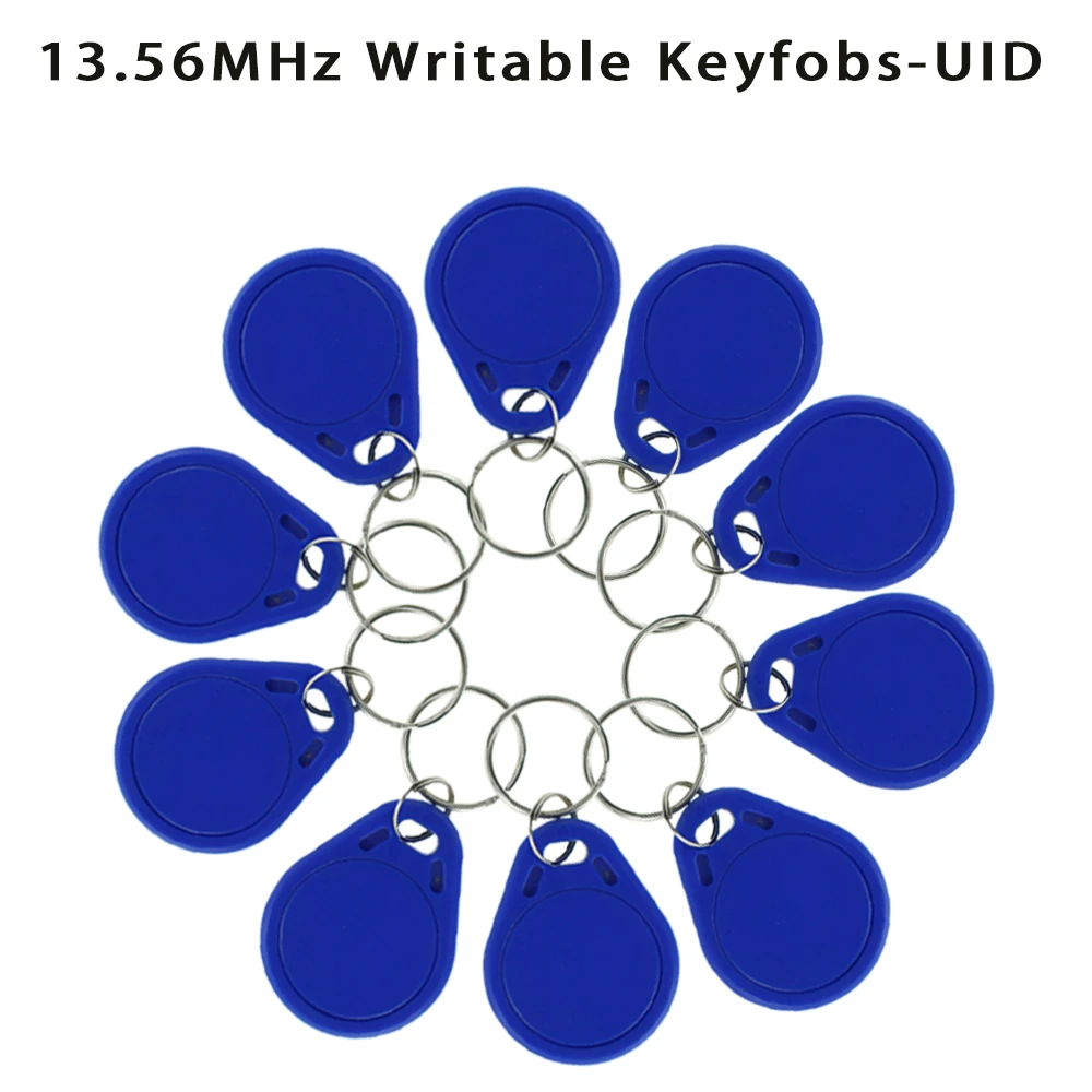 실제 13.56MHz UID 변경 가능 Keyfobs 토큰, MF NFC 태그 재기록 가능 RFID 쓰기 가능 액세스 제어 키 카드 복사/복제