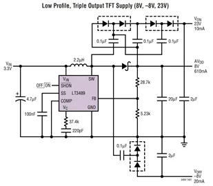 LT3489EMS8E LT3489EDD LT3489 - 2 МГц повышающий DC/DC преобразователь с 2.5A переключателем и мягким пуском