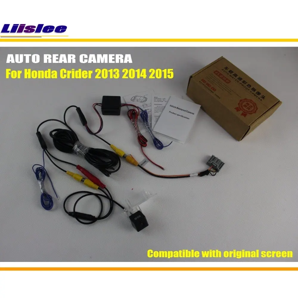 For Honda Crider 2013-2019 Car Rear View Back Up Camera RCA HD CCD CAM OEM Display Reversing Image Upgrade Kit