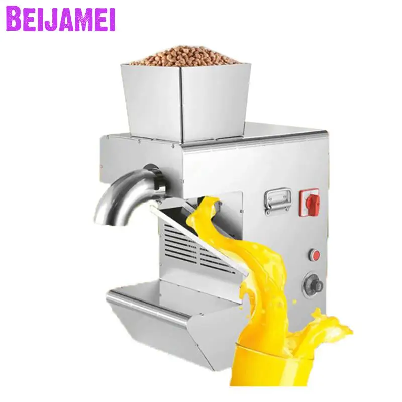 BEIJAMEI High Capacity Commercial Sesame Oil Press Maker Machine Cold Hot Peanut Sunflower Seeds Oil Extraction Expeller Presser