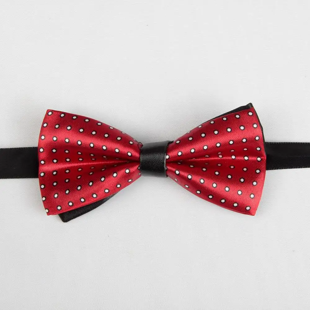 HOOYI PU Leopard print ผีเสื้อสำหรับเด็กเนคไท bow tie knots bowtie gravata corbatas TIES