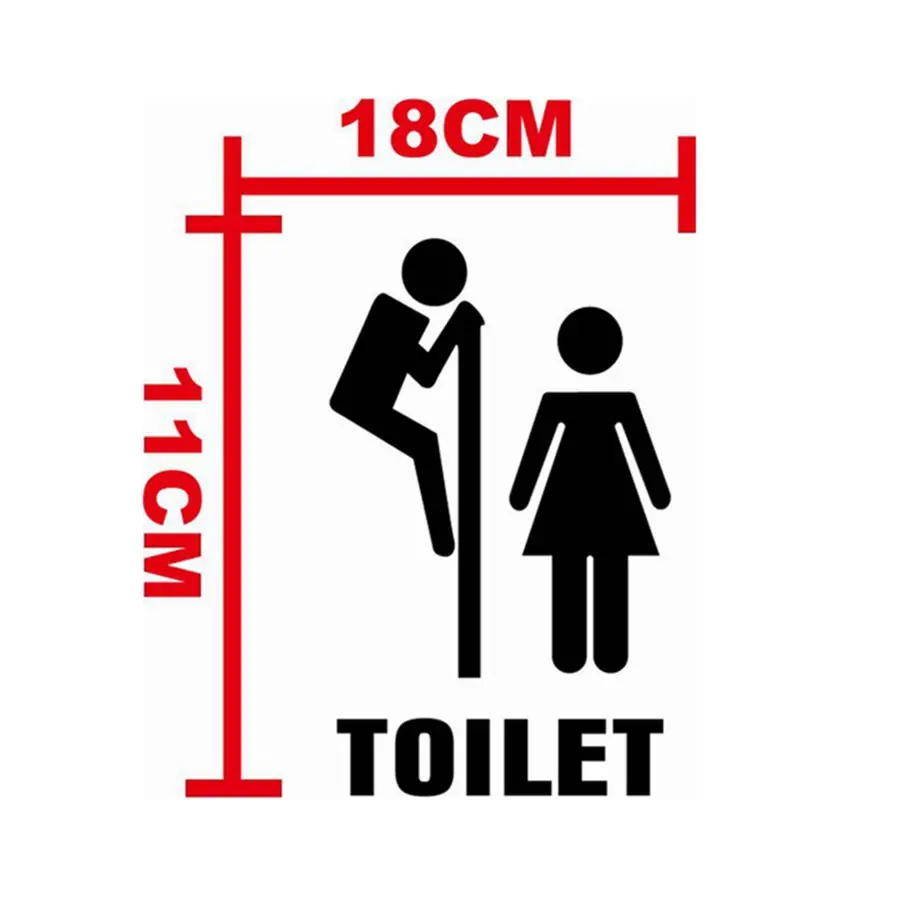 Funny toilet entrance sign vinyl decal stickers For Shop Office Home Cafe Hotel Toilets door decor wall stickers