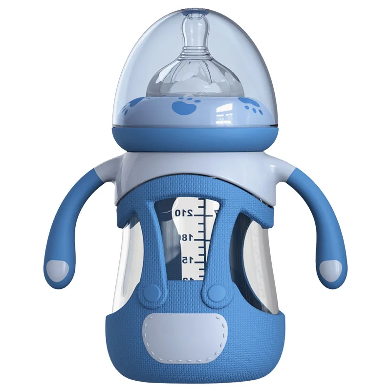 YOOAP 240ML Glass Baby Feeding Bottle Silicone Fully Automatic and Care Baby Newborn Baby Bottles baby stuff mamadeira