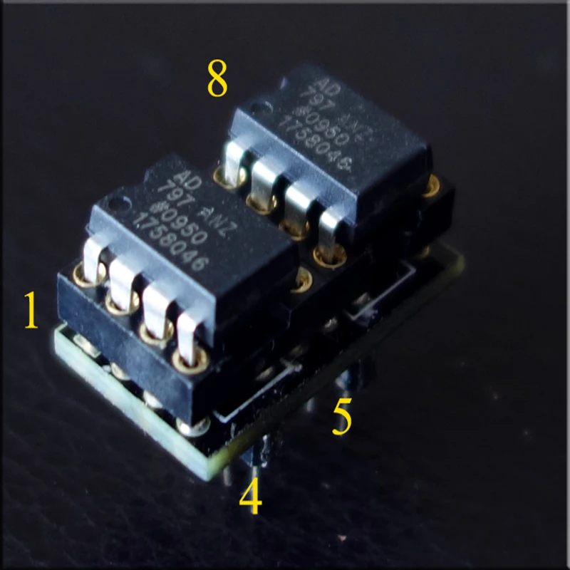 Pojedynczy wzmacniacz operacyjny DIP na podwójny wzmacniacz operacyjny Dwustronny moduł konwertera płytki PCB Shen Jinban