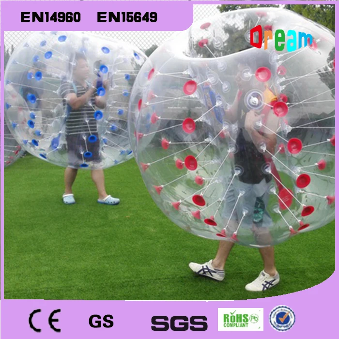 Ballon de football gonflable en TPU pour enfants, boule Zorb, boule de hamster humain, pare-chocs, 1.2m de diamètre