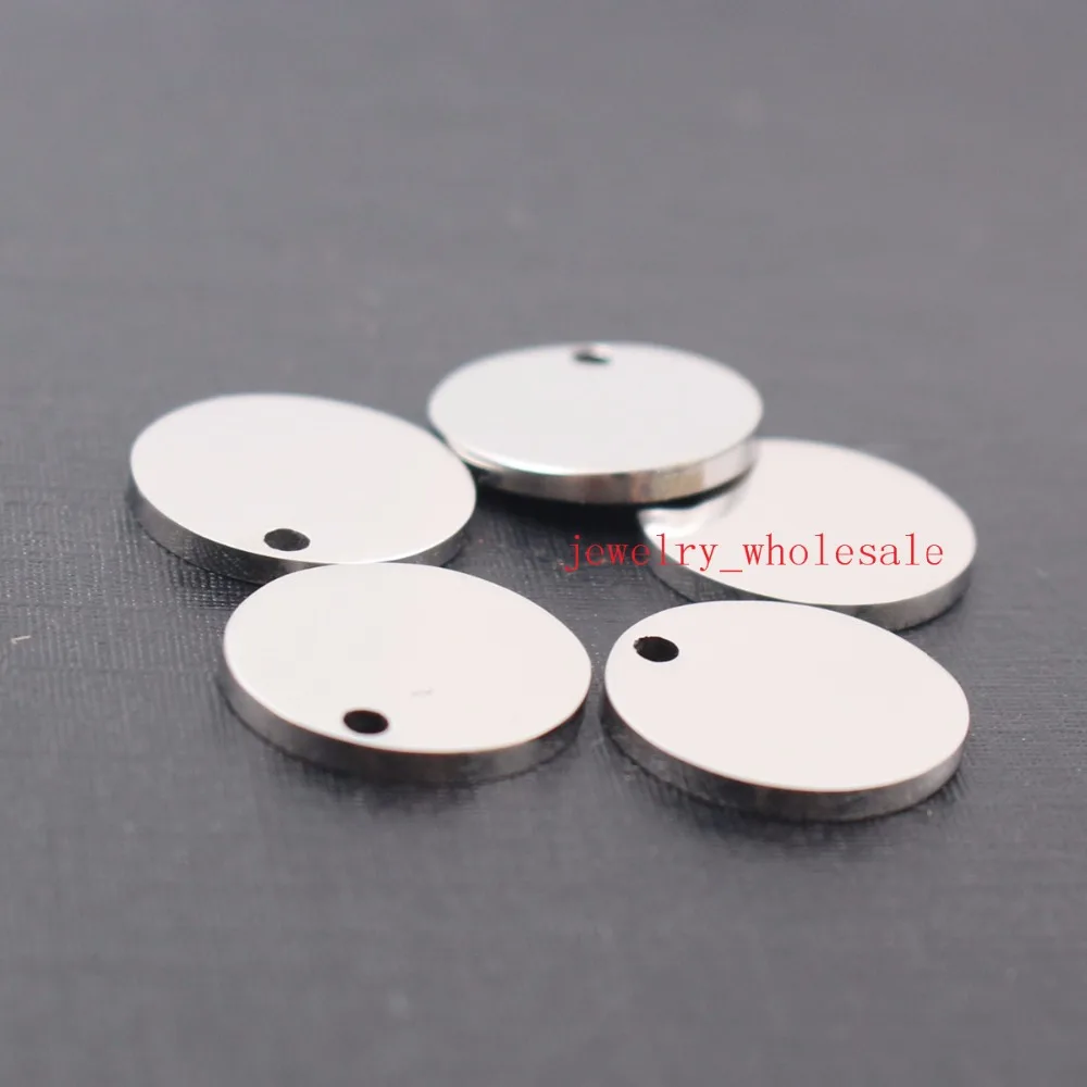 Polished  Lot 10pcs in  Fashion  20mm/25mm/30mm Round Medals Tag Charms Stainless steel New Design Jewelry Finding DIY