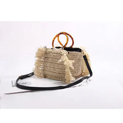 Vintage Women Shoulder Casual Bag Straw Handmade Beach Shopping Bag Rattan Handbag Summer Fashion Women HandBag For Ladies