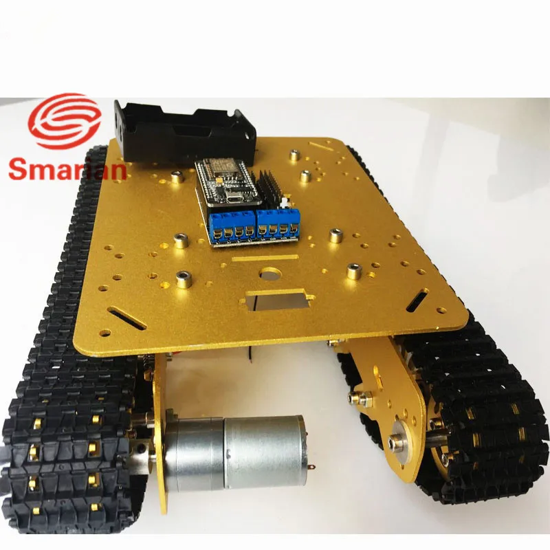 

Official Smarian yellow TS100 RC WiFi Robot Tank Chassis Controlled by Android/iOS Phone based on Nodemcu ESP8266 with Video