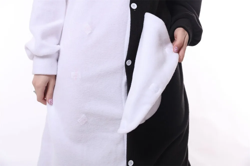HKSNG Trưởng Thành Kigurumi, Gấu Bông Đen Siêu Trắng Gấu Monokuma Onesies Trang Phục Hóa Trang Đảng Bộ Áo Liền Quần Liền Vớ Giáng Sinh