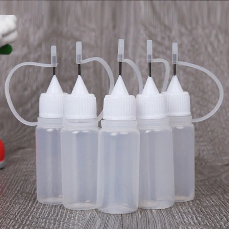 

5 Pcs 10ml E-Liquid Empty Needle E-Liquid Empty Bottle Needle Bottle For Electronic Cigarette Dropper Bottles