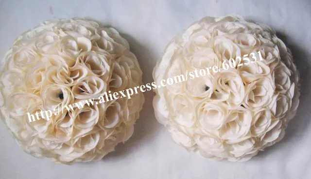 SPR 20cm wedding silk kissing ball,beige,option color  size More quantities more  decorations for the wedding