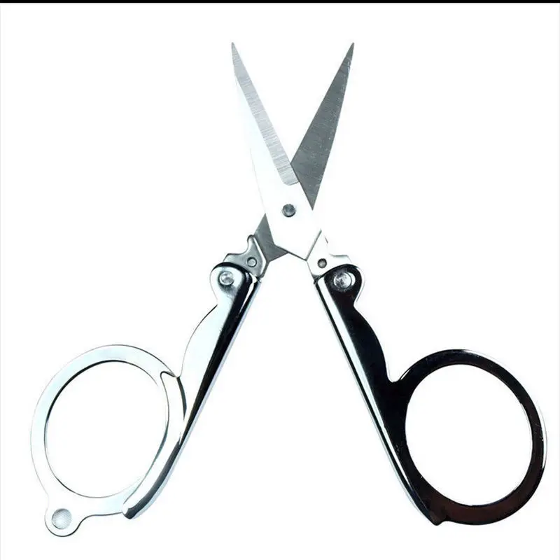 Multifuction Portable Small Folding Stainless Steel Trip Scissors Pocket Cutter For Travel Crafts Emergency Home Supplies