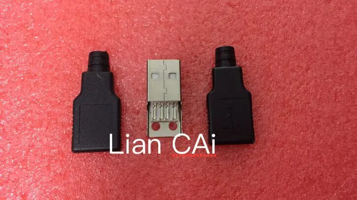 20x Type A Male Usb 4 Pin Plug Socket Connector & Plastic Cover