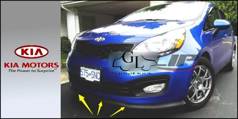 Bumper Lip Deflector For KIA K2 Rio Pride Xcite Cinco RX-V Stylus Front Spoiler Skirt For TopGear Friends Tuning Strip