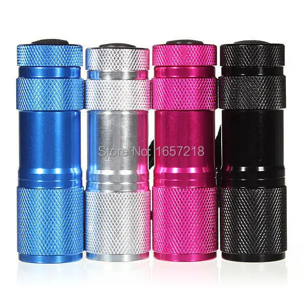 Linterna UV de color negro, 9 LED, luz AAA, para regalo