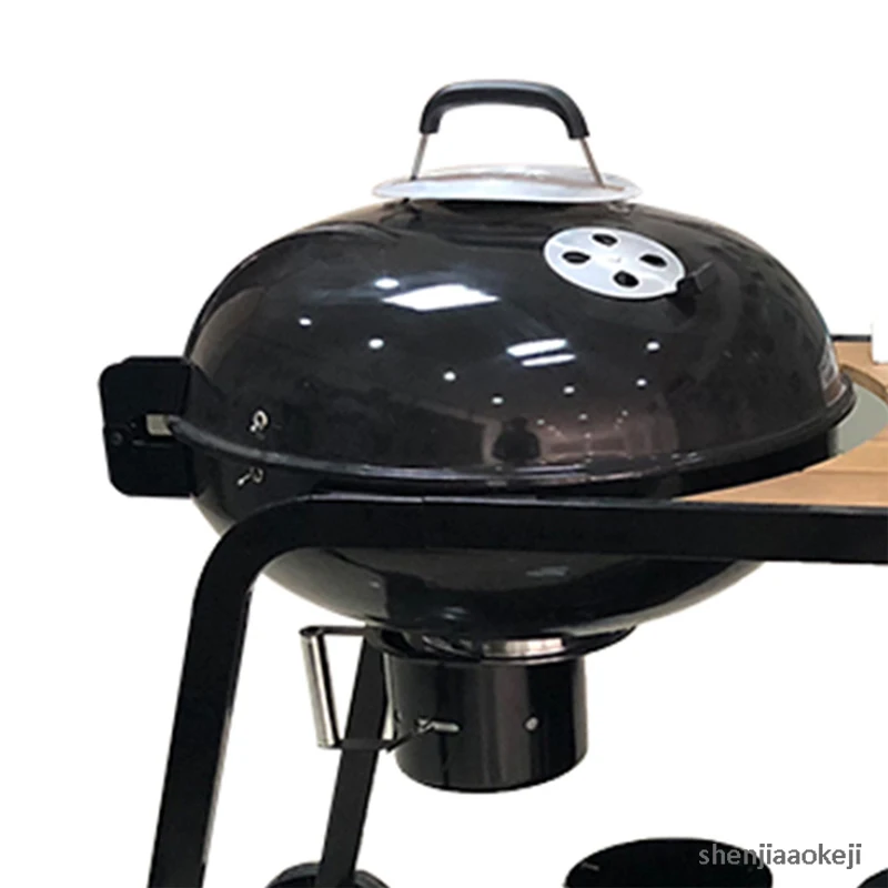 Grand gril de cour, grand gril de cour, Queen, jardin extérieur, gril de luxe européen, chariot facile à déplacer, four, poêle à griller