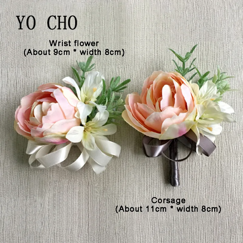 HÌNH CHO Đám Cưới Dạ Hội Xòe Goom Cô Dâu Cổ Tay Corsages Hoa Hồng Handmade Boutonniere Chú Rể Phù Dâu Phù Rể Hoa Boutonnieres