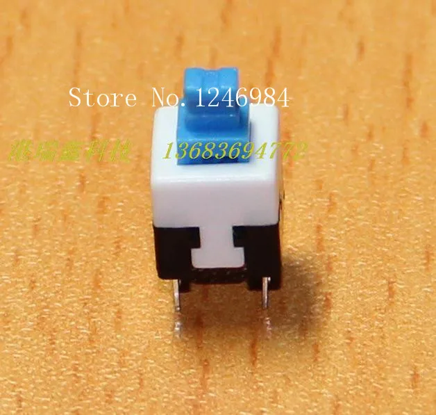 

[SA]7 * 7 blue head six feet Dual button switch with lock button normally open normally closed switch PB-22E27 Port Ruixin--200p