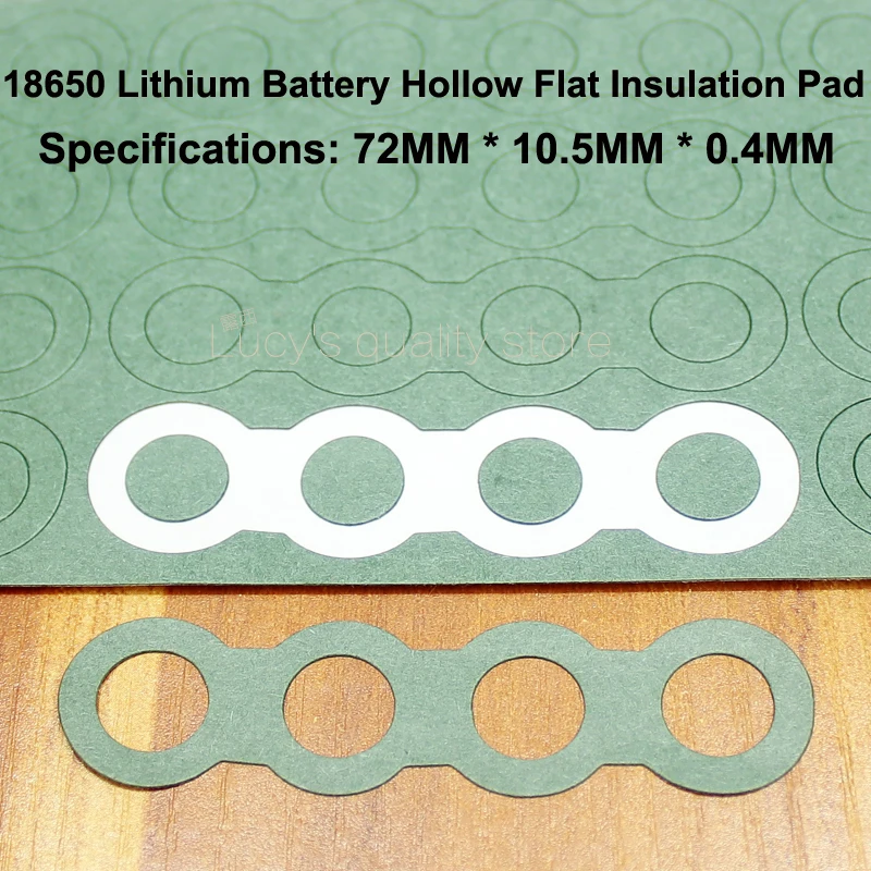 100pcs/lot Combination Insulation Gasket Meson 18650 Hollow Flat Hibiscus Paper Insulation Mat 4 18650 Lithium Battery