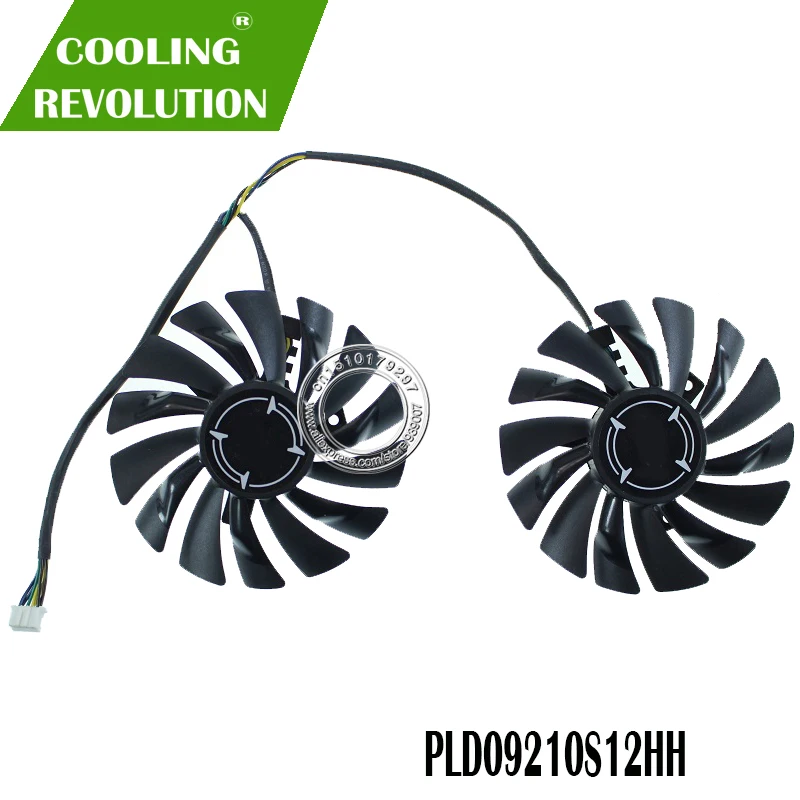 

2PCS/SET PLD09210S12HH DC12V 0.40A 4pin Graphics card fan for MSI GTX 1070Ti ARMOR 8G