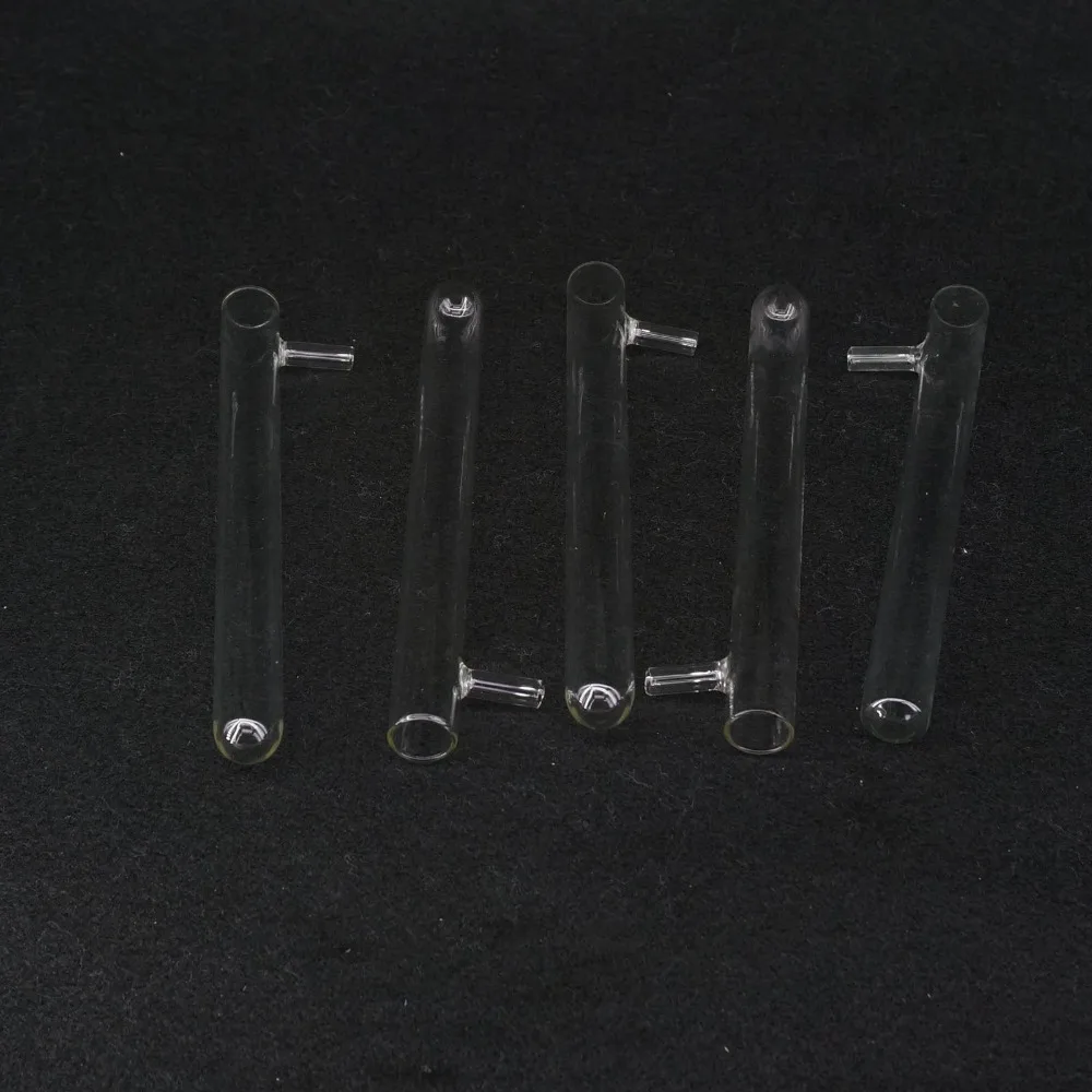 5pcs Multiple Glass Test Filter Tube with Vacuum Upper Side Arm Lab Experiment
