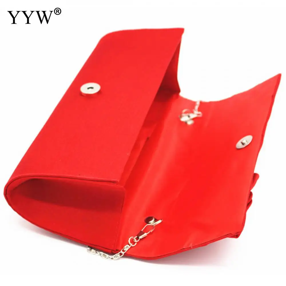 YYW Silk Women Evening Party Bags Clutch Beautiful Flower Shoulder Badg With Chain Luxury Handbags Purse Crossbody Bags Female