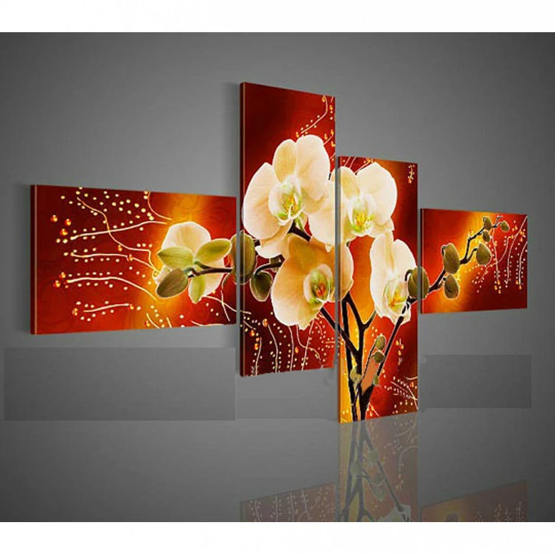 

NEW 100% hand painted modern decorative oil painting on canvas wall art flower picture for liviom unique DM-918168