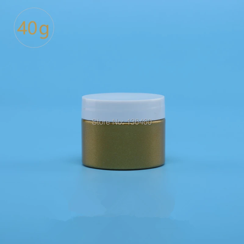 40g 40ml Small PET jar Metal gold/Silver leak-proof jar Plastic Cream Containers for cosmetic company customized design