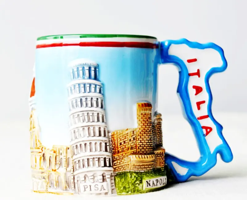 Leaning Tower Of Pisa, Italy Ceramic Water Cups Milk Cups World Travel Souvenirs Mugs Home Office Drinkware Creative Gift