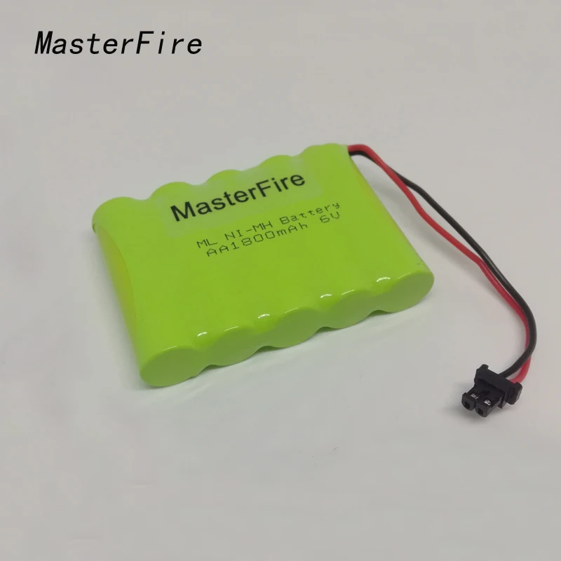 

MasterFire 9pack/lot Original 6V 1800mAh 5x AA Ni-MH RC Rechargeable Battery Cell Pack for Helicopter Robot Car Toys with Plugs