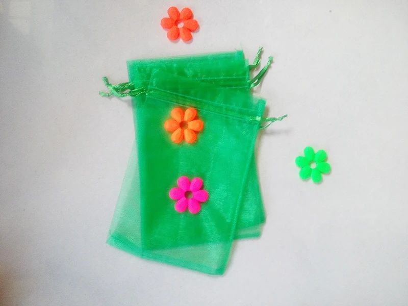 

300pcs Grass green organza gift bags 15x20cm party bags for women event wed Drawstring bag Jewelry Display Bag diy accessories